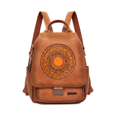 Mochila de piel natural 28x23x13 cm NORAK