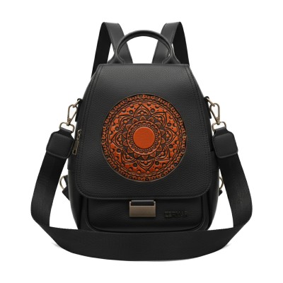 Mochila de piel natural 28x23x13 cm NORAK