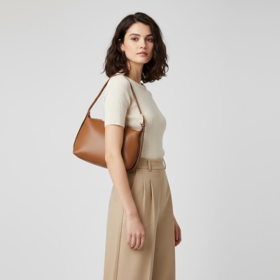 Bolso de piel de hombro 35x21x14 cm HELBO