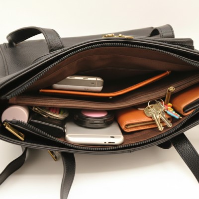 Bolso de piel grabado con doble asa 30x24x11 cm GIARDE