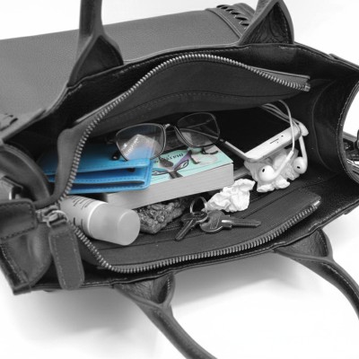 Bolso de piel doble asa 30x25x11 cm HALLE