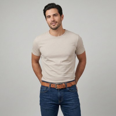 Cinturón de piel 38 mm modelo CUARZO