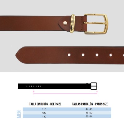 Cinturón de piel 33 mm modelo JADE