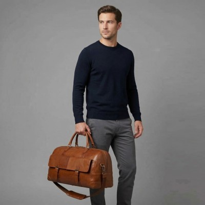 Bolso de piel grande de viaje 28x49x24 cm DECOX