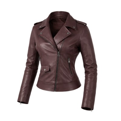 Cazadora de piel con cierre de cremallera modelo PINKO