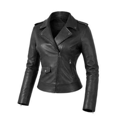 Cazadora de piel con cierre de cremallera modelo PINKO