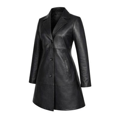 Abrigo - Chaqueta larga abotonada modelo MARZIA