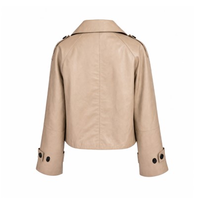Chaqueta de Piel Estilo Trench Cropped modelo HANNAH