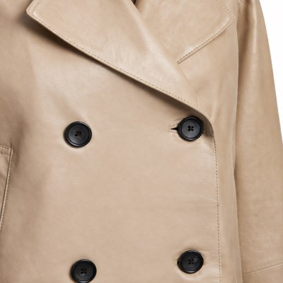 Chaqueta de Piel Estilo Trench Cropped modelo HANNAH