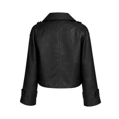 Chaqueta de Piel Estilo Trench Cropped modelo HANNAH