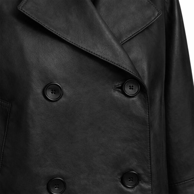 Chaqueta de Piel Estilo Trench Cropped modelo HANNAH