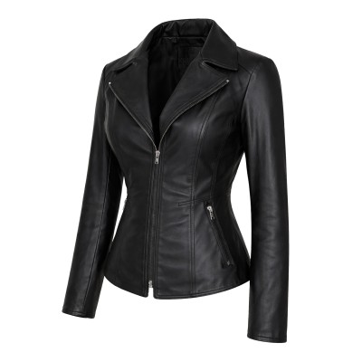 Chaqueta de piel con cremallera CORELLA