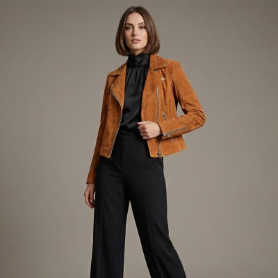 Chaqueta de ante estilo biker modelo NICE