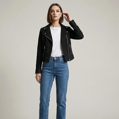 Chaqueta de ante estilo biker modelo NICE