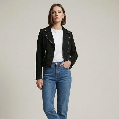 Chaqueta de ante estilo biker modelo NICE