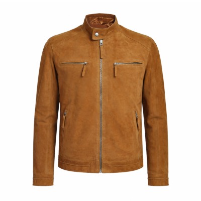 Chaqueta de ante con cremallera modelo GALAN