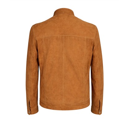 Chaqueta de ante con cremallera modelo GALAN