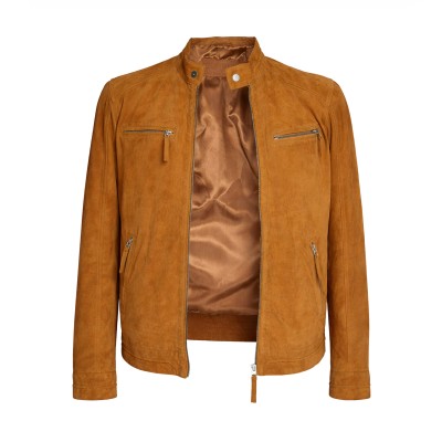 Chaqueta de ante con cremallera modelo GALAN