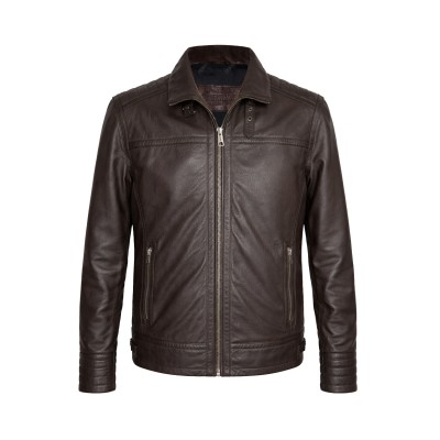 Chaqueta de piel cuello clasico modelo GARBO