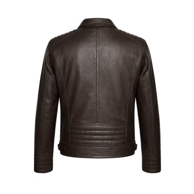 Chaqueta de piel cuello clasico modelo GARBO