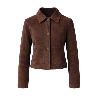 Chaqueta de ante abotonada...