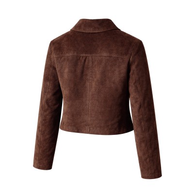 Chaqueta de ante abotonada modelo SARA