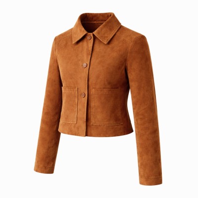 Chaqueta de ante abotonada modelo SARA