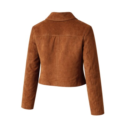 Chaqueta de ante abotonada modelo SARA