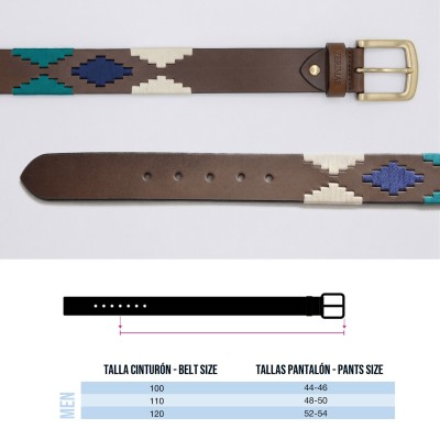 Cinturón de piel 38 mm modelo AZTEK