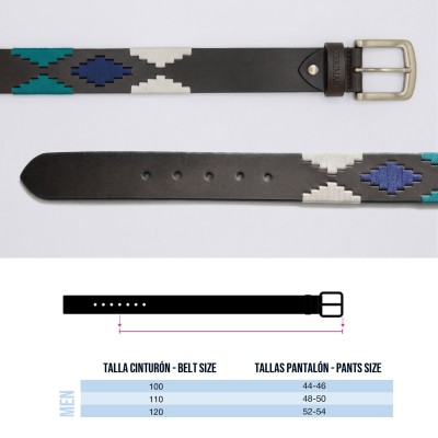 Cinturón de piel 38 mm modelo AZTEK