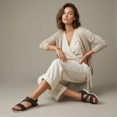 Sandalias planas de piel modelo FAHAR