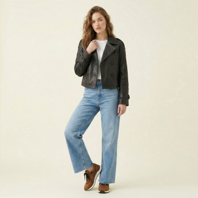 Sneakers de piel combinados modelo ANGALA