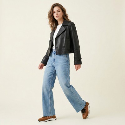 Sneakers de piel combinados modelo ANGALA