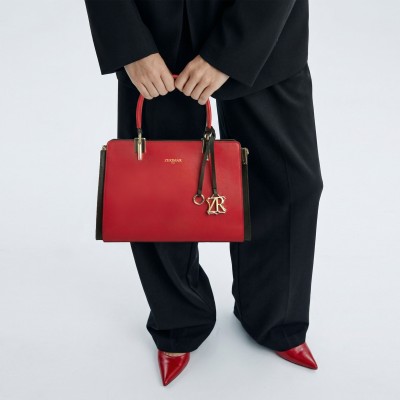 Bolso de piel doble asa 27x20x10 cm CRUDELIA