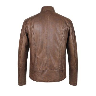 Chaqueta de piel con cremallera ROCHA