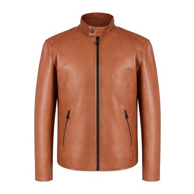 Chaqueta de piel con cremallera NAULE