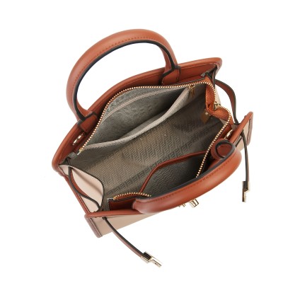 Bolso de piel doble asa 25x19x9 cm PALMA