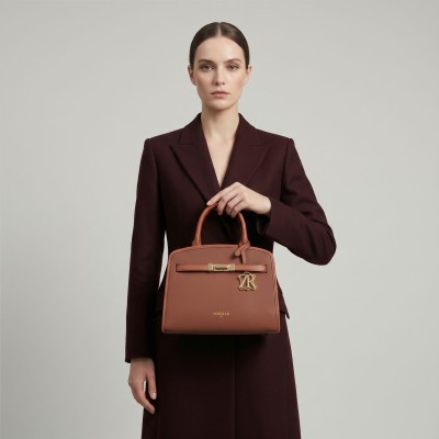 Bolso de piel doble asa 25x19x9 cm PALMA