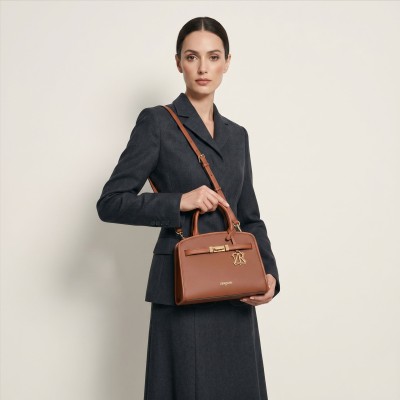 Bolso de piel doble asa 25x19x9 cm PALMA