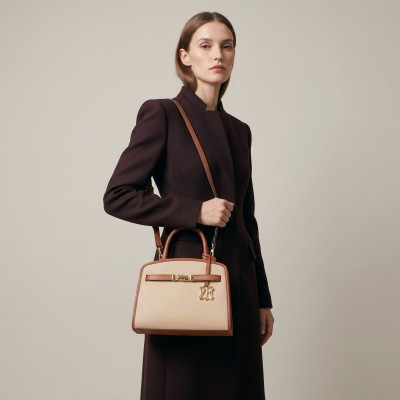 Bolso de piel doble asa 25x19x9 cm PALMA