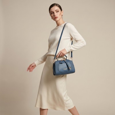 Bolso de piel doble asa 19x14x10 cm GADES