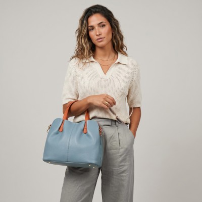 Bolso de piel doble asa 30x21x13,5 cm SOMO