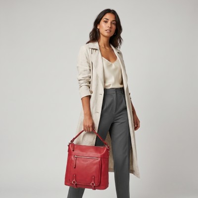 Bolso de piel asa corta 35x31x10 cm SEAO