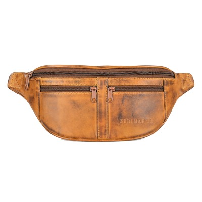 Riñonera de piel con varios compartimentos 30x11x7 cm