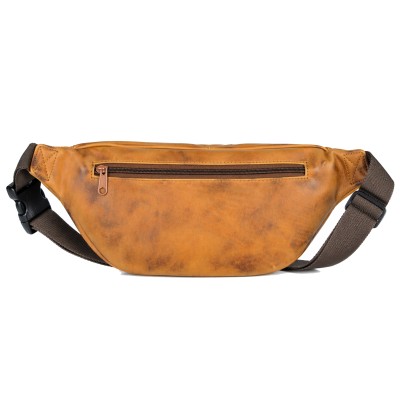 Riñonera de piel con varios compartimentos 30x11x7 cm