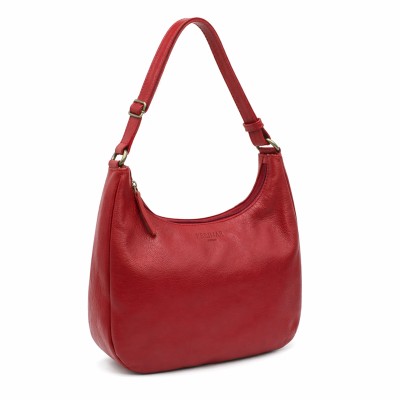 Bolso de piel con cremallera 22x19x8 cm MINE