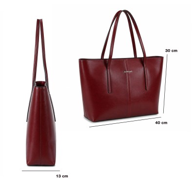 Bolso de piel de hombro 30x40x13 cm VAGGIO