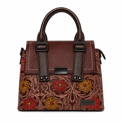 Bolso de piel doble asa 23x29x11,5 cm ARABESCO