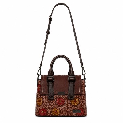 Bolso de piel doble asa 23x29x11,5 cm ARABESCO