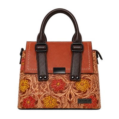 Bolso de piel doble asa 23x29x11,5 cm ARABESCO
